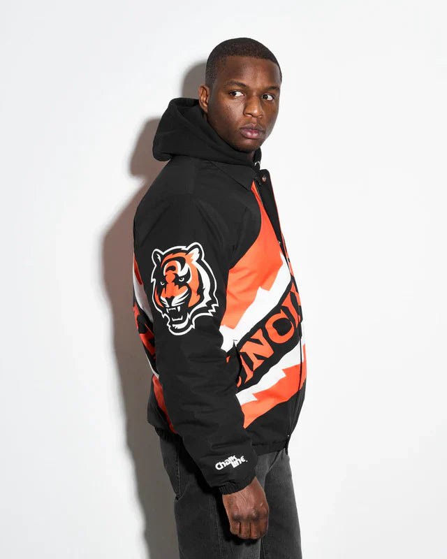 Cincinnati Bengals Saw Blade Quilted Puffer Jacket