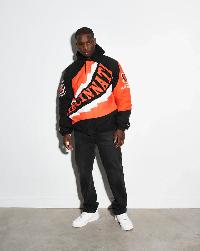 Cincinnati Bengals Saw Blade Quilted Puffer Jacket