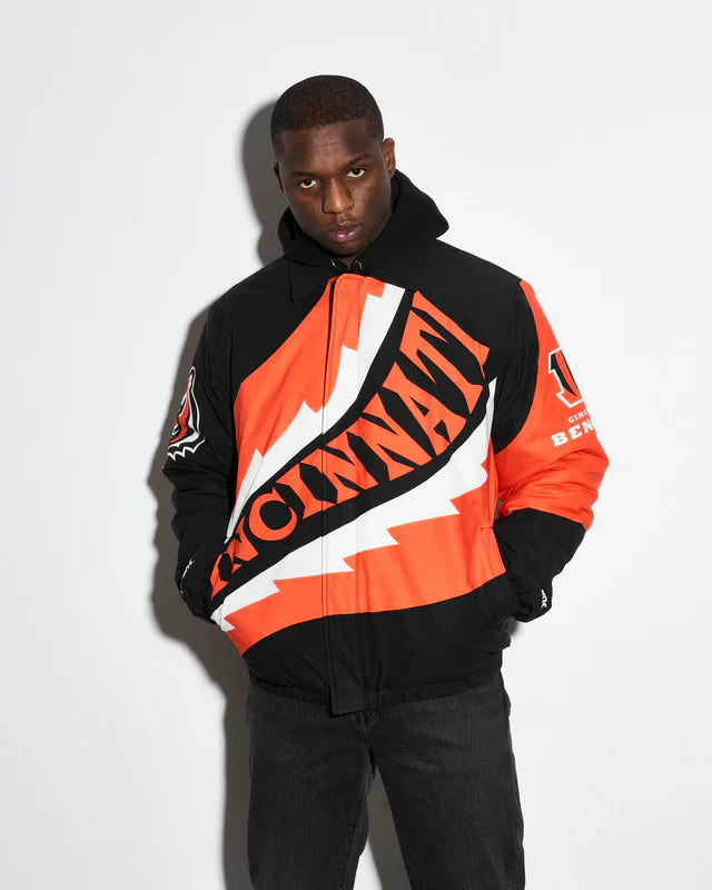 Cincinnati Bengals Saw Blade Quilted Puffer Jacket