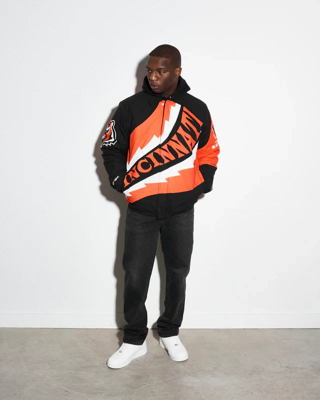 Cincinnati Bengals Saw Blade Quilted Puffer Jacket
