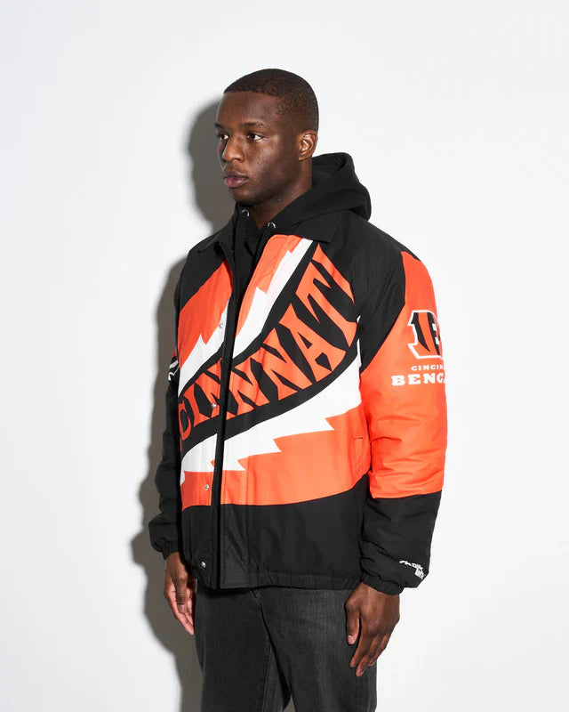 Cincinnati Bengals Saw Blade Quilted Puffer Jacket