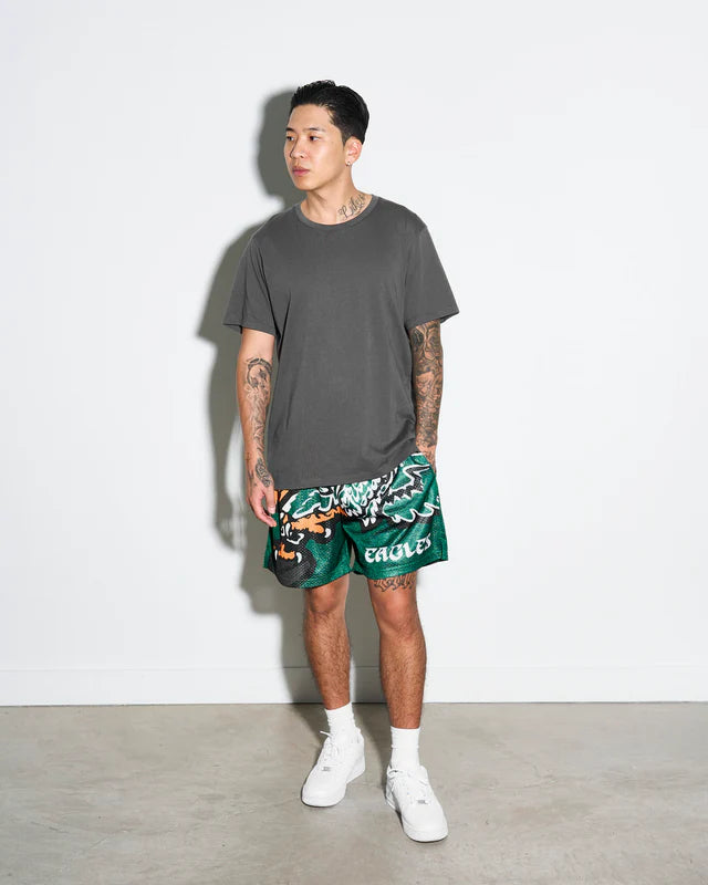 Philadelphia Eagles Kelly Green Big Logo Retro Shorts