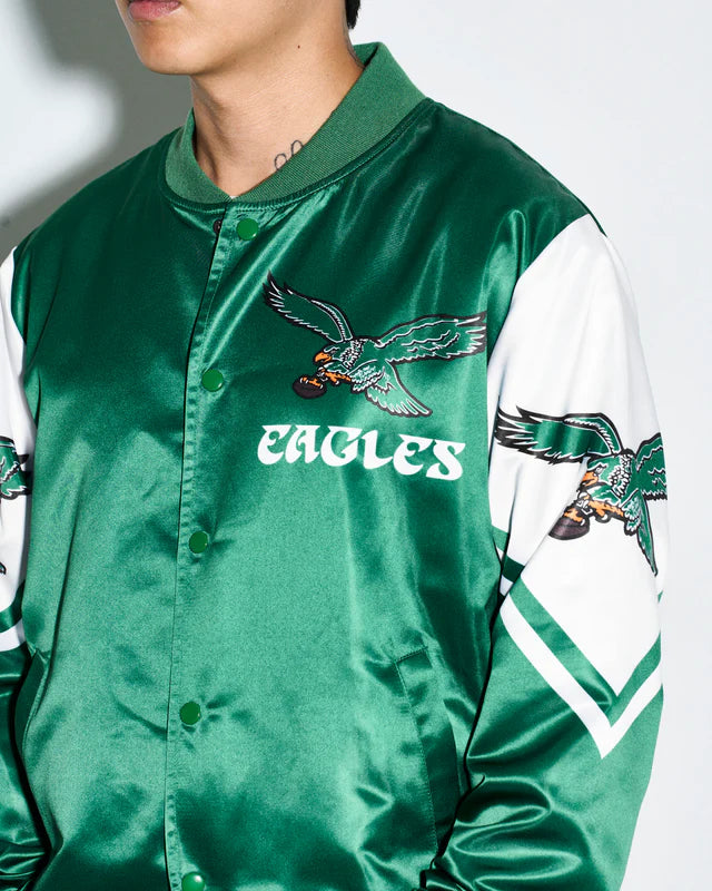 Philadelphia Eagles Kelly Green Fanimation Satin Jacket