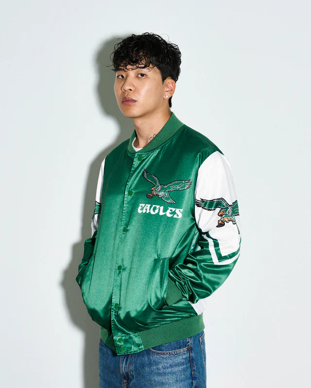 Philadelphia Eagles Kelly Green Fanimation Satin Jacket