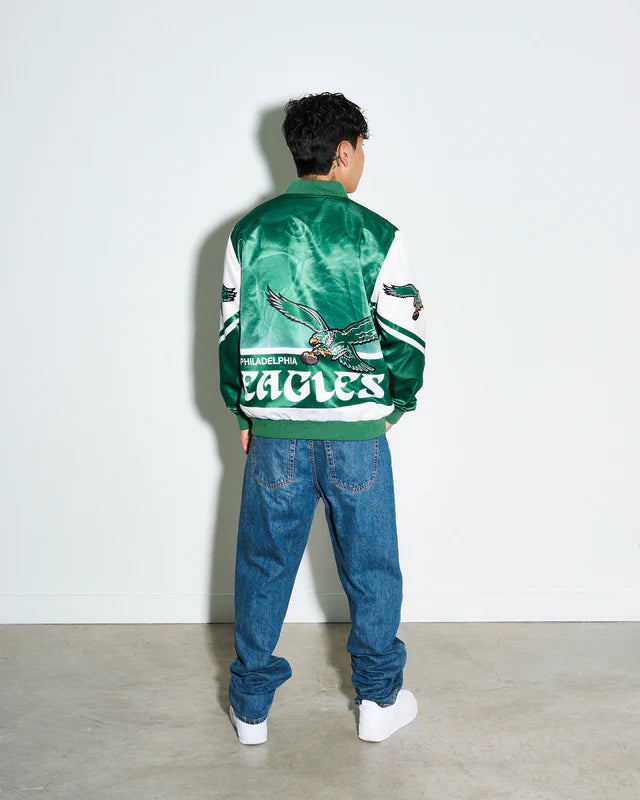 Philadelphia Eagles Kelly Green Fanimation Satin Jacket