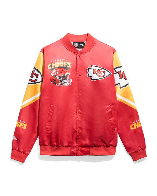 Kansas City Chiefs Helmet Fanimation Satin Jacket