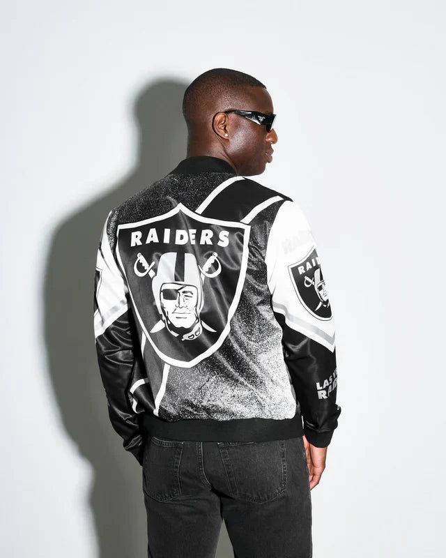 Las Vegas Raiders Logo Fanimation Satin Jacket